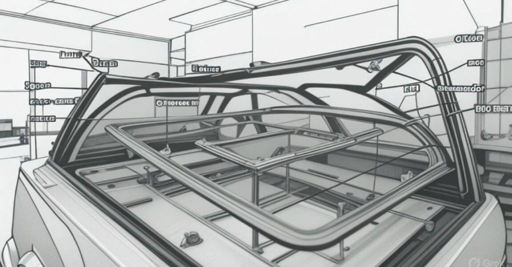 sunroof parts diagram