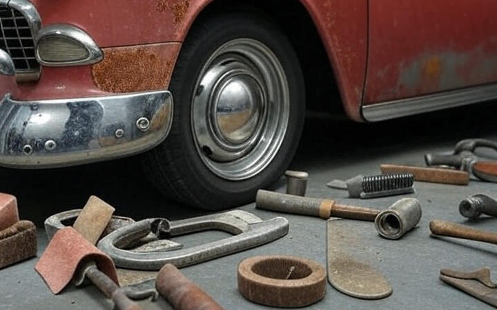 Affordable vintage car body rust repair