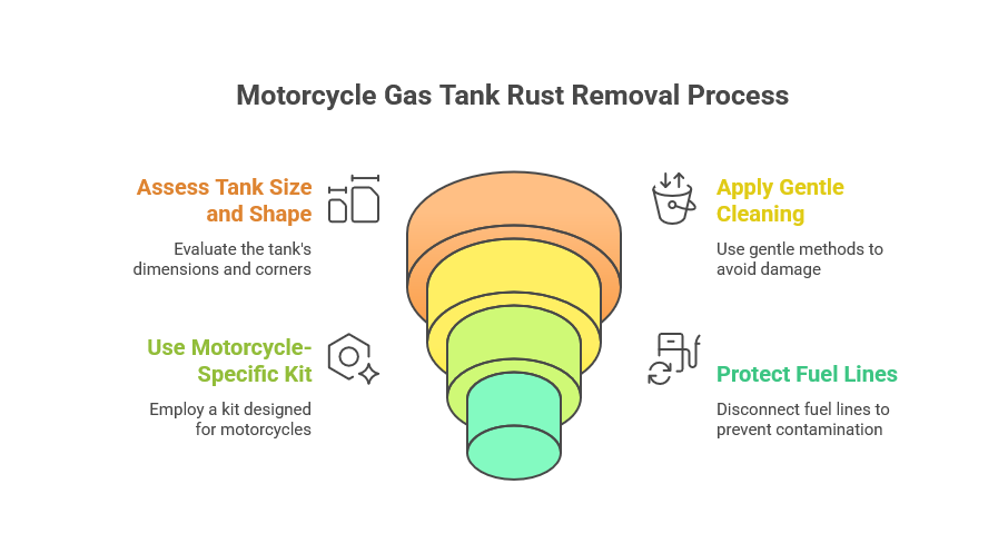 Motorcycle Gas Tank Rust Removal Process
