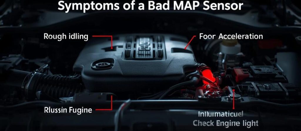 symptoms of a bad map sensor